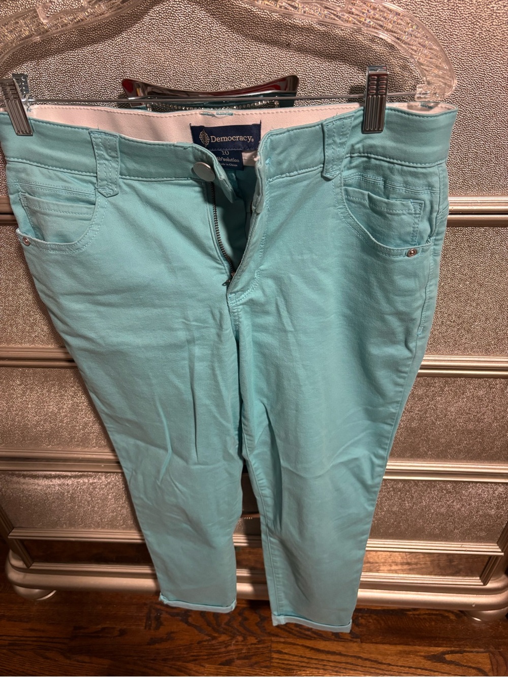 Democracy Women's Light Aqua Skinny Pants